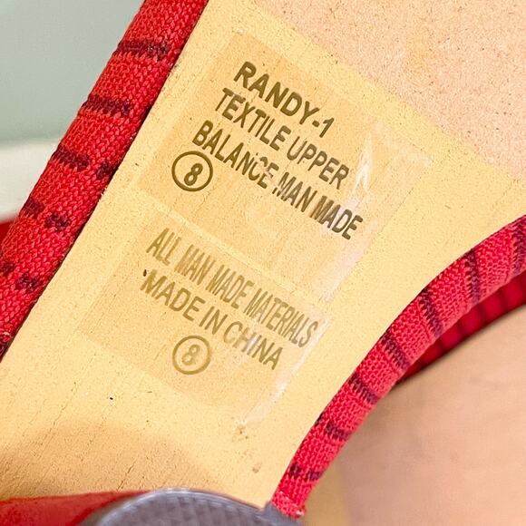 Chase And Chloe Randy Women's Red Fabric Stretch Pointed Ankle Boots Size 8 NWOT - Picture 8 of 10